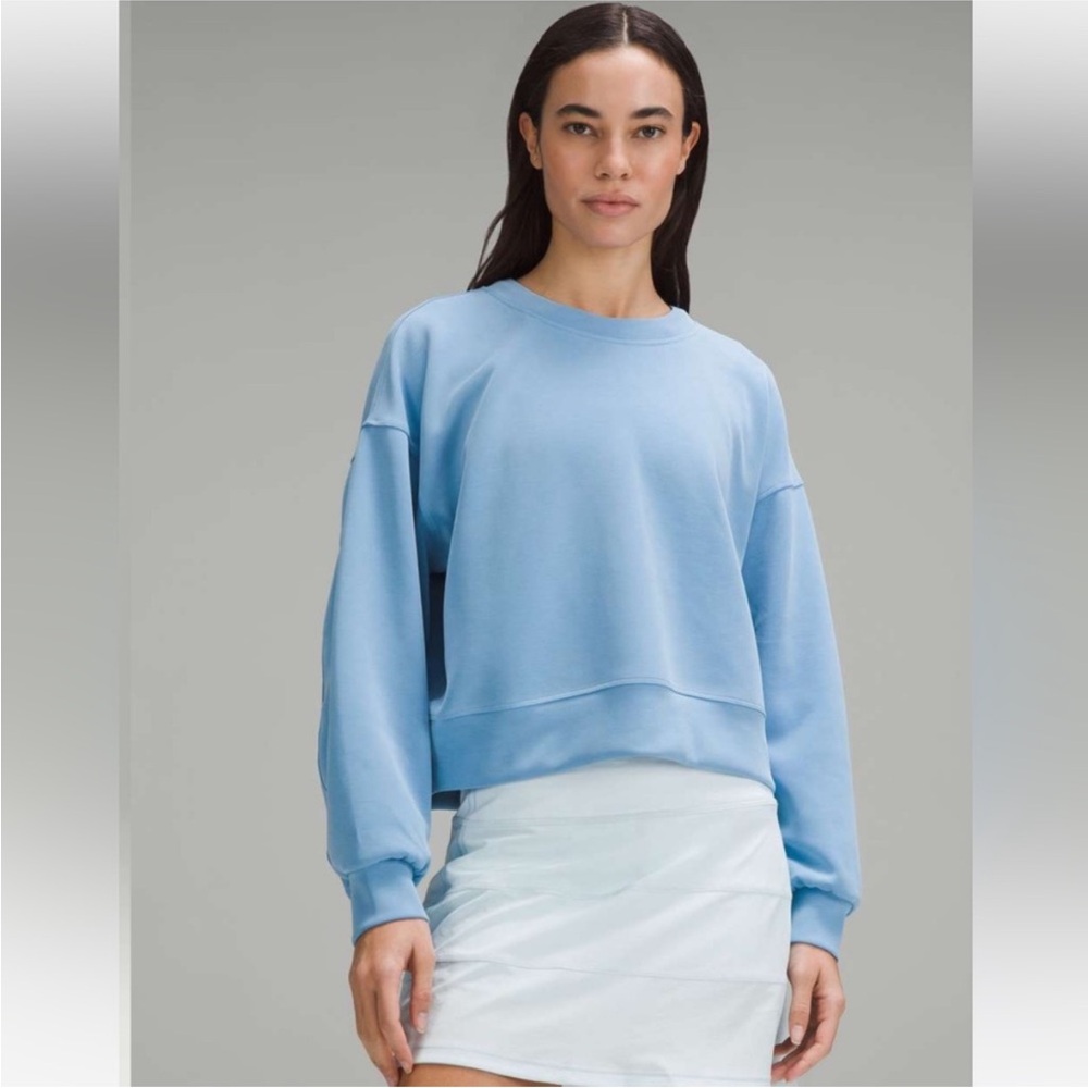 Lululemon Softstreme Perfectly Oversized Cropped Crew - light blue